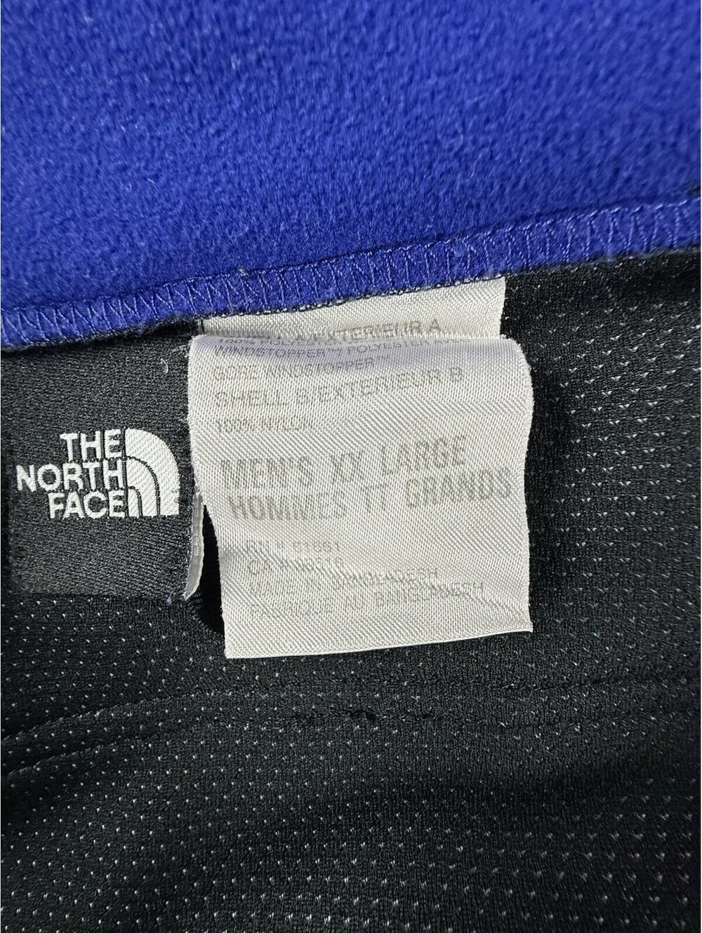 Vintage The North Face GORE Windstopper Fleece Jacket Blue Black 90s TNF XXL